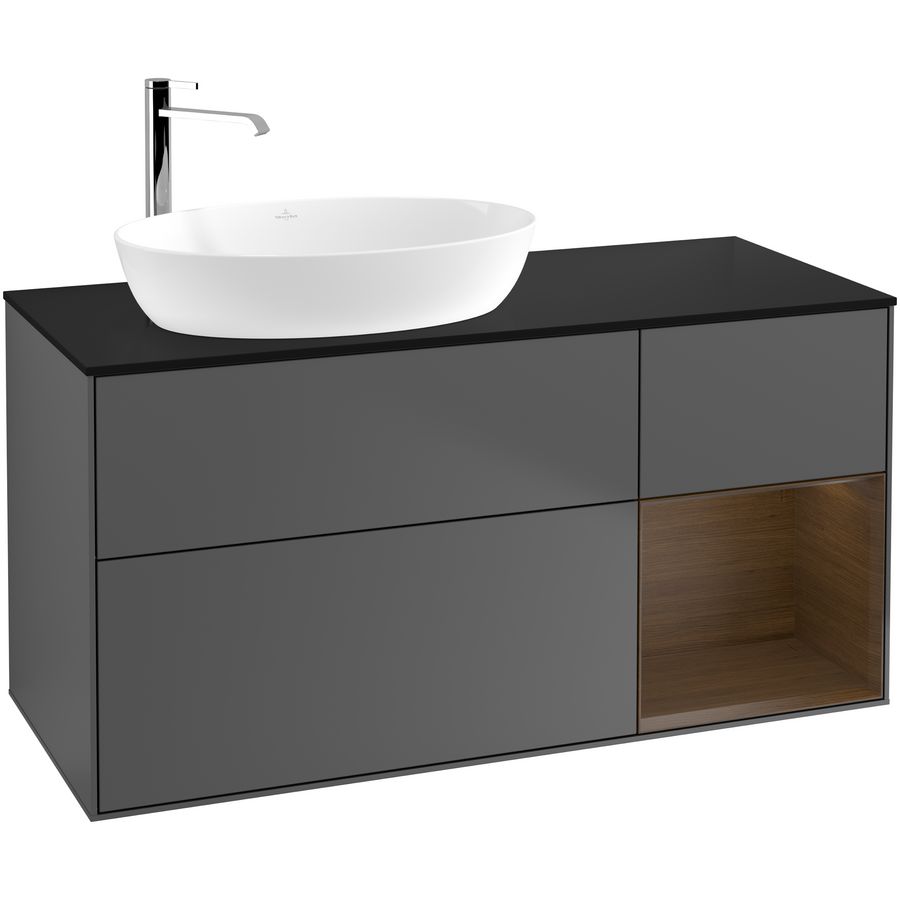 Wastafelonderkast Finion 1200x603x501mm Antr. Matt Lacquer G932GNGK