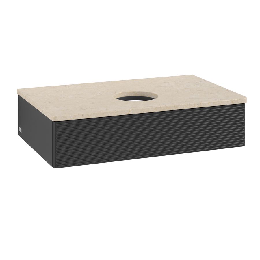 Wastafelonderkast Antao 800x190x500mm Black Matt Lacquer K08113PD