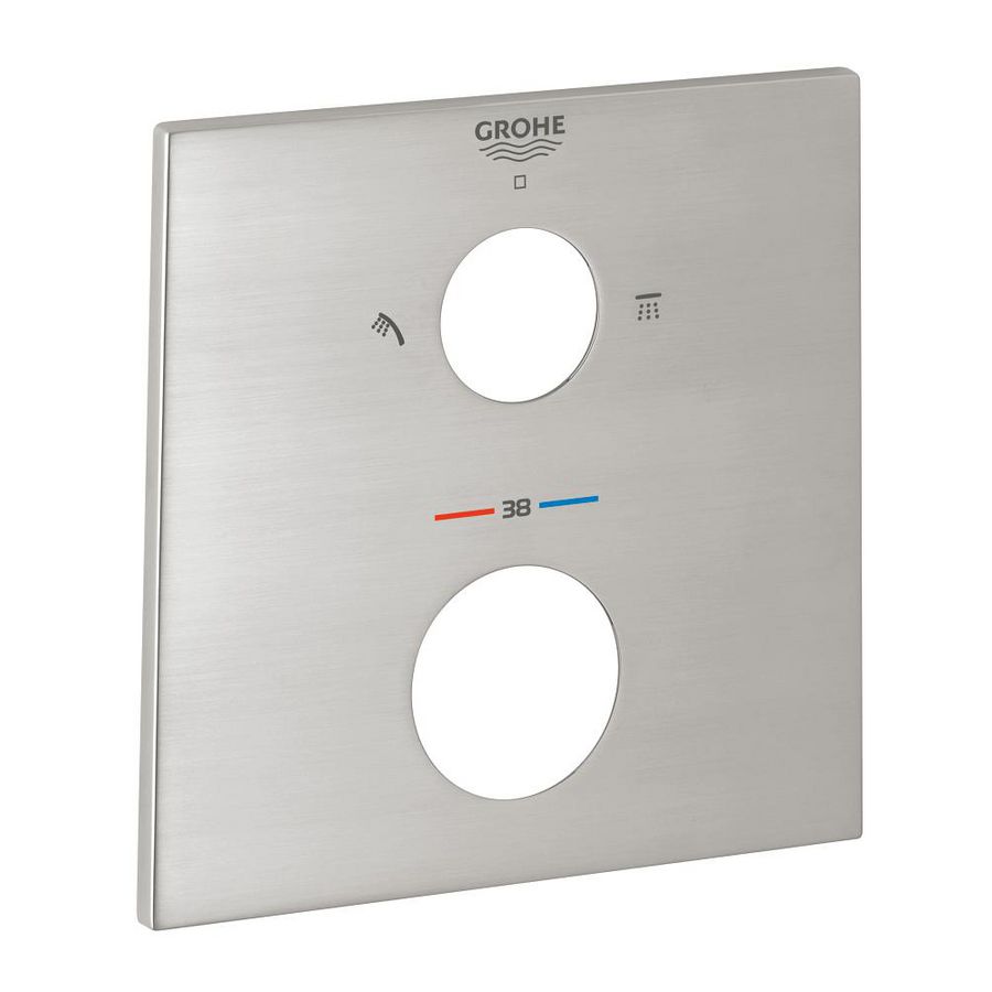 Rozet 49102DC0 supersteel (rvs look)