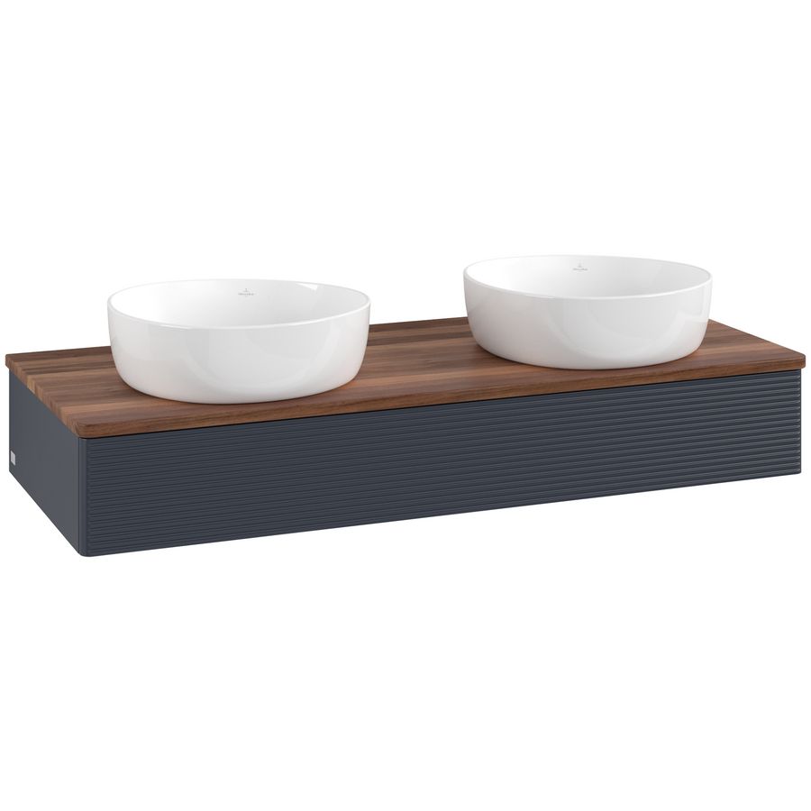 Wastafelonderkast Antao 1200x190x500mm Mid.Blue Matt Lacquer L13112HG