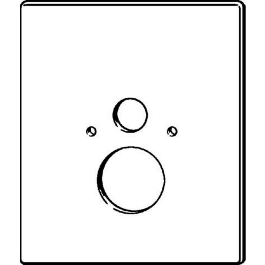 Afdekplaat 560x500mm glas wit tbv closetelement 8521.32