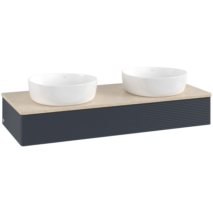 Wastafelonderkast Antao 1200x190x500mm Mid.Blue Matt Lacquer L13113HG