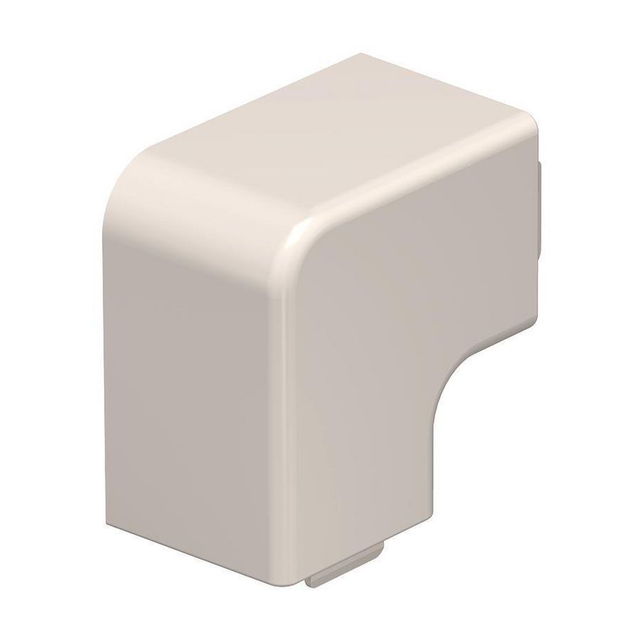 Deksel platte hoek 30x30mm polyvinylchlorid creme wit VVE=4