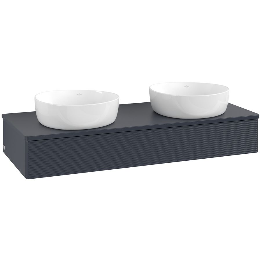 Wastafelonderkast Antao 1200x190x500mm Mid.Blue Matt Lacquer L13150HG