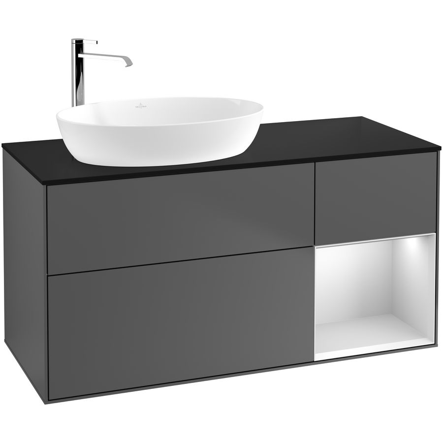 Wastafelonderkast Finion 1200x603x501mm Antr. Matt Lacquer G932MTGK