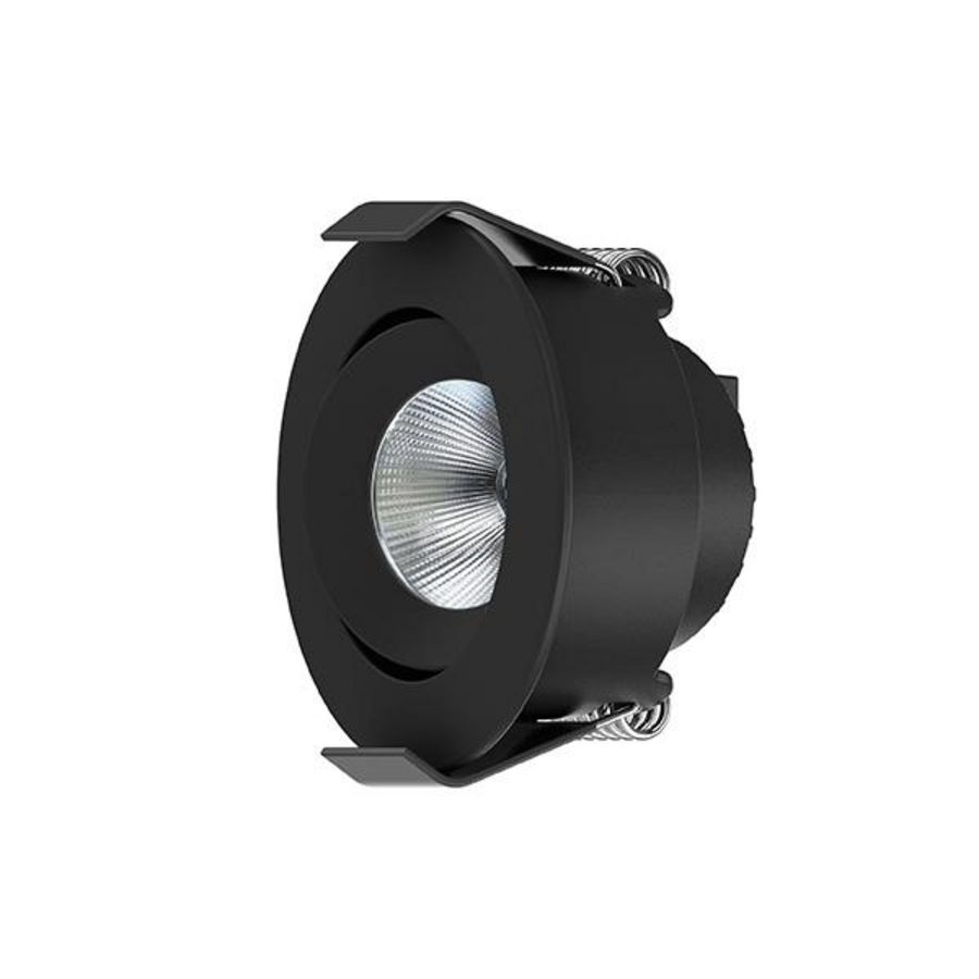 Spot camicro 4W Ø50mm 2.700K zwart dimbaar incl. driver
