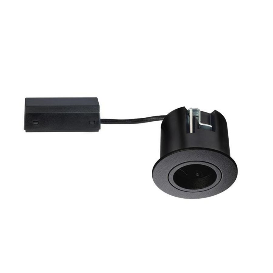 MR16 frame 87,5mm rond zwart RAL9005 IP20 met aansluitbox ex
