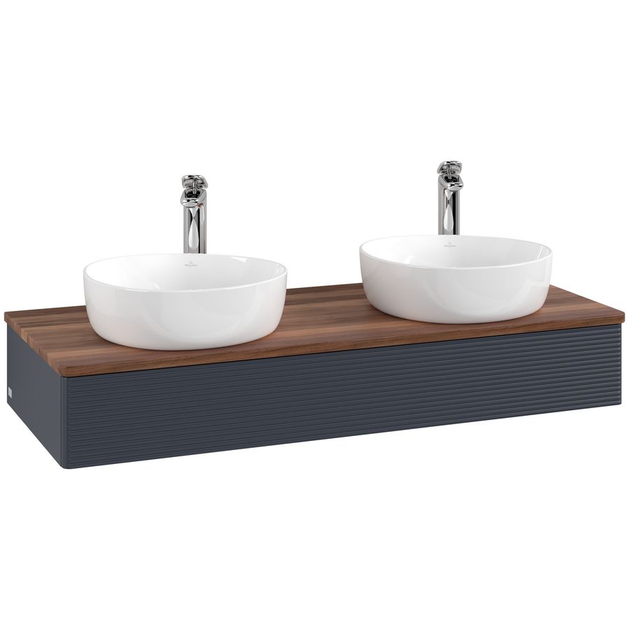 Wastafelonderkast Antao 1200x190x500mm Mid.Blue Matt Lacquer L13152HG