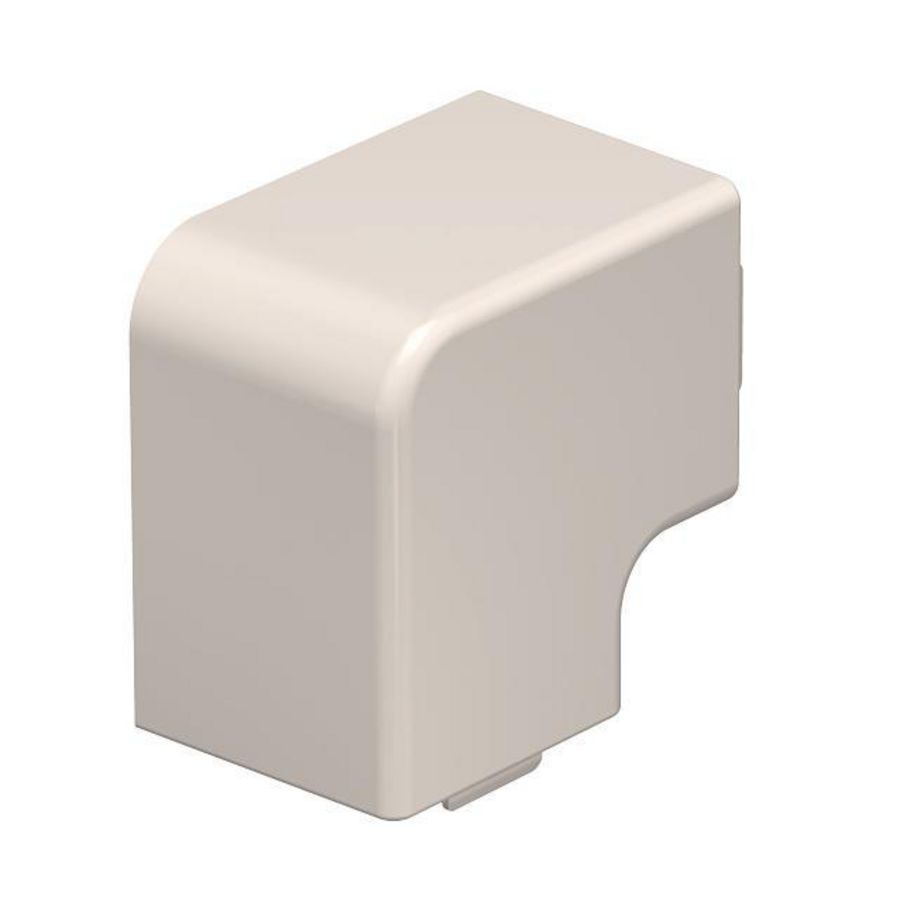 Deksel platte hoek 40x40mm polyvinylchlorid creme wit VVE=4
