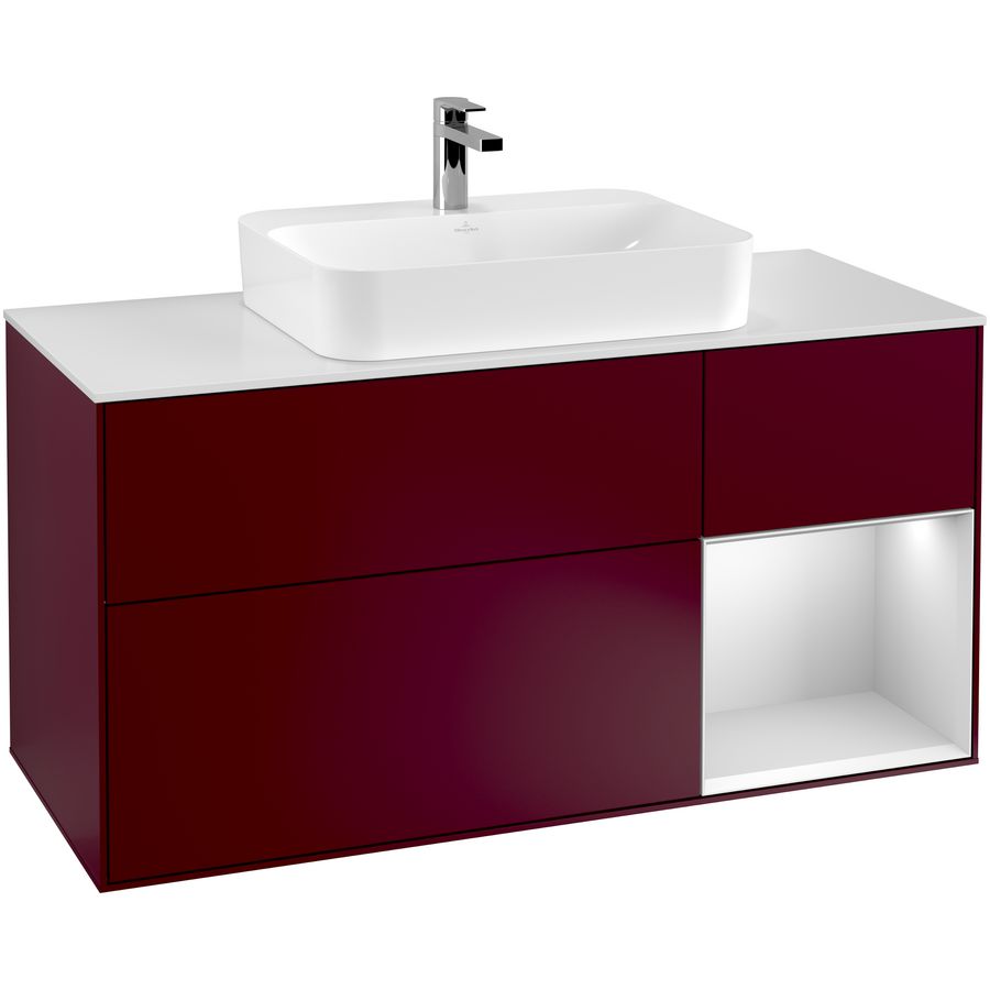 Wastafelonderkast Finion 1200x603x501mm Peony Matt Lacquer G421MTHB