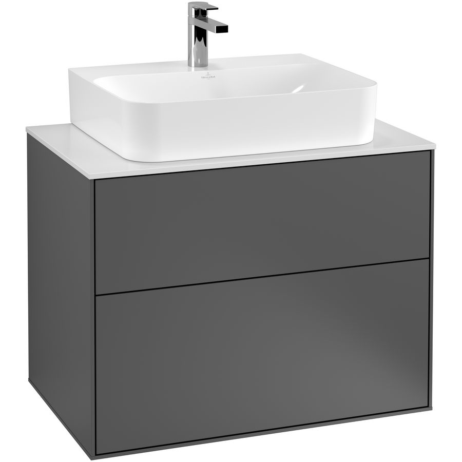 Wastafelonderkast Finion 800x603x501mm Antr. Matt Lacquer F09100GK