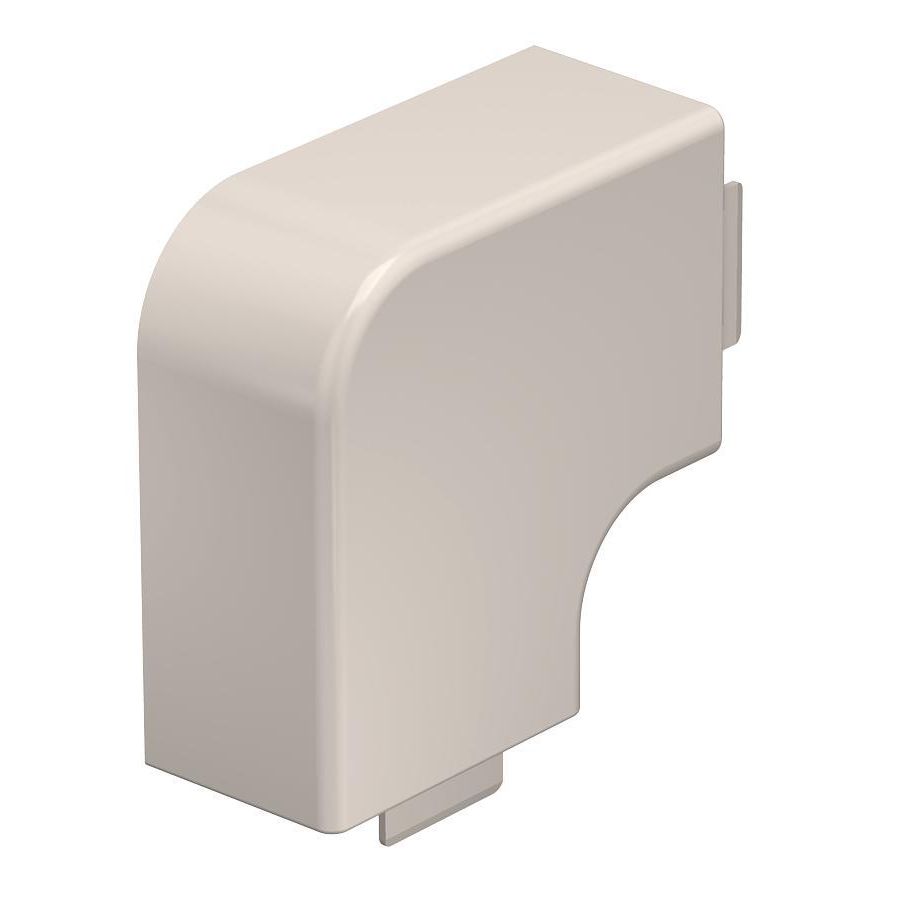 Deksel platte hoek 40x60mm polyvinylchlorid creme wit VVE=2