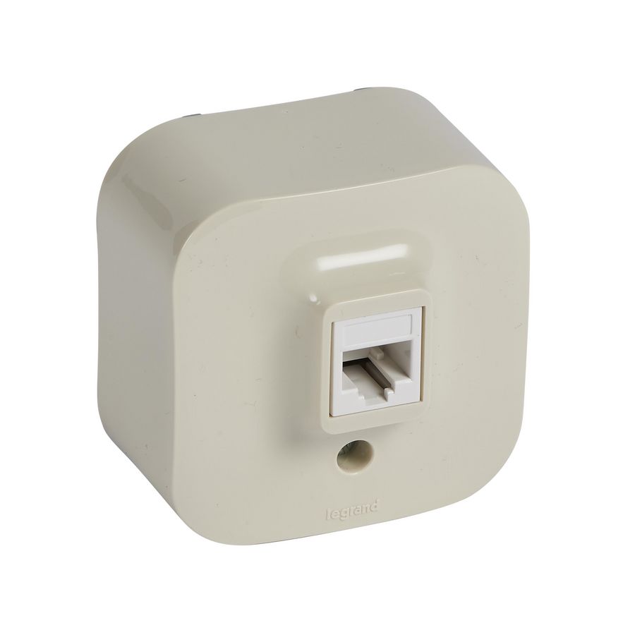 Contactdoos RJ11 creme Forix