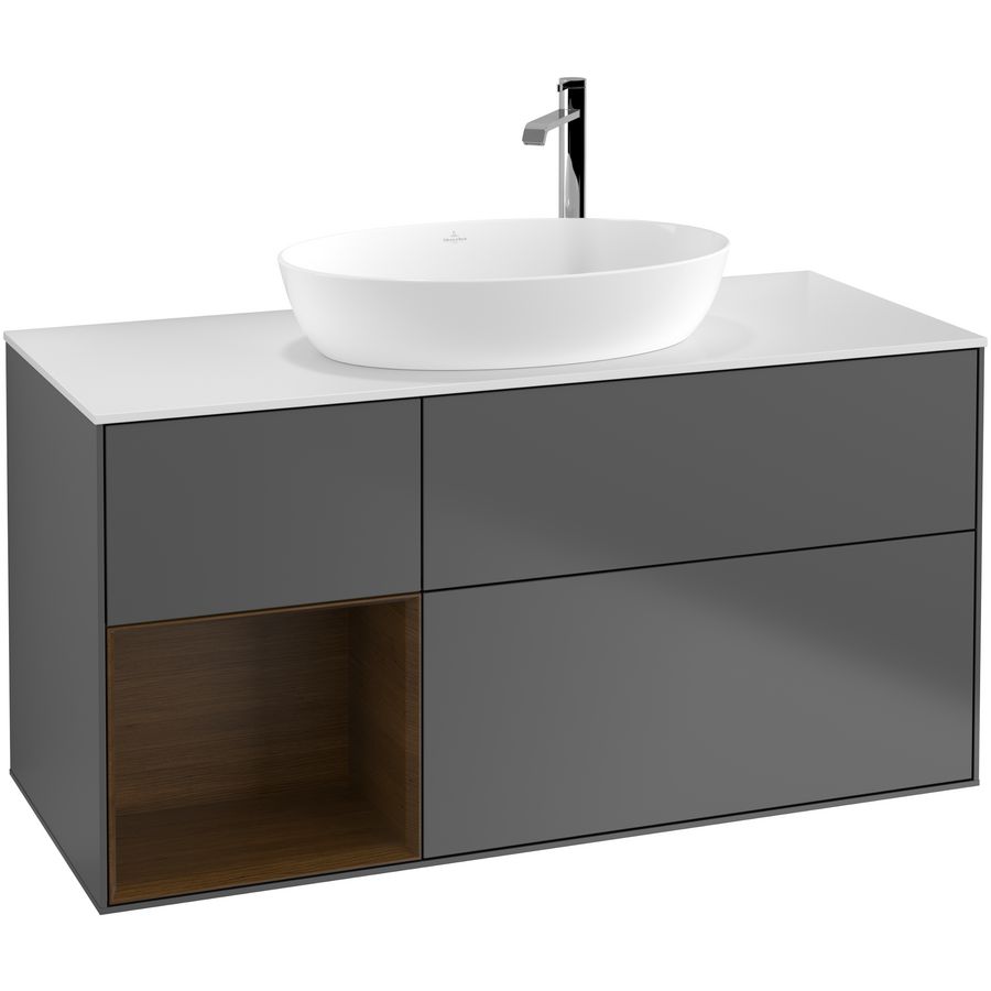 Wastafelonderkast Finion 1200x603x501mm Antr. Matt Lacquer G941GNGK