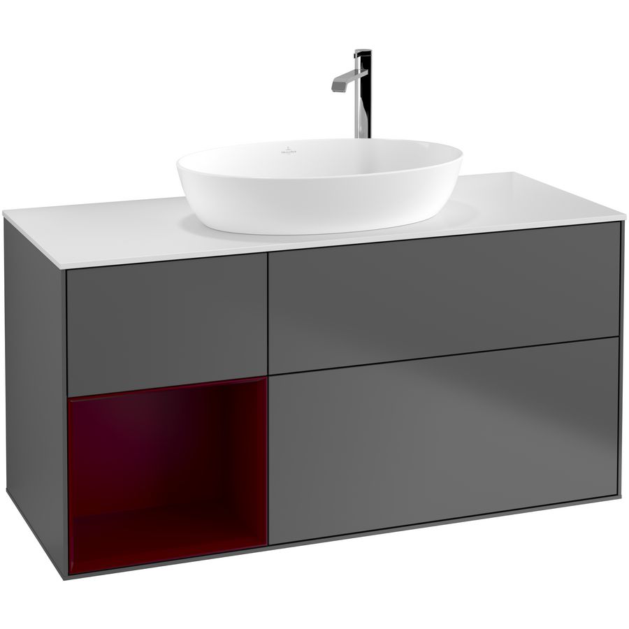 Wastafelonderkast Finion 1200x603x501mm Antr. Matt Lacquer G941HBGK