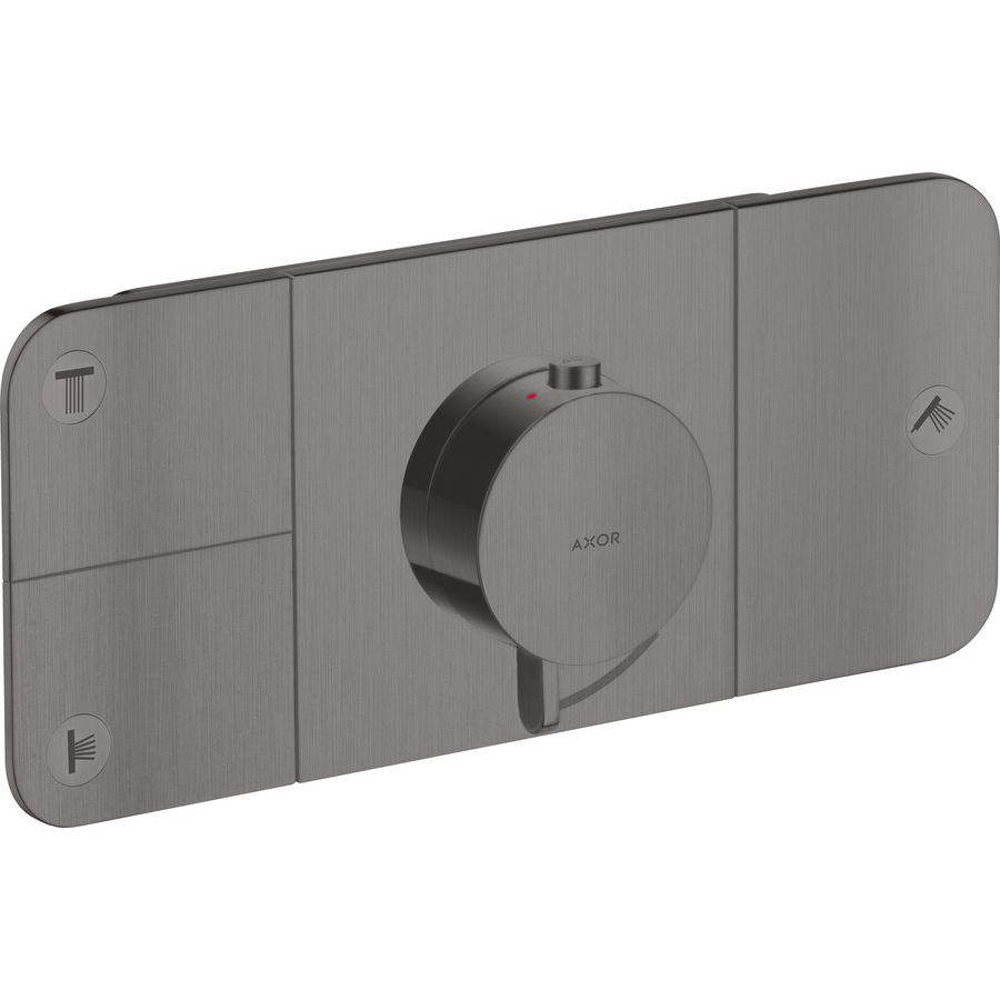 Therm.module voor 3 functies Brushed Black Chrome AX One