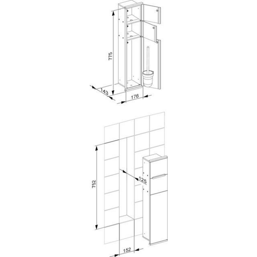 Modul WC 1 scharnieren links 44964011701