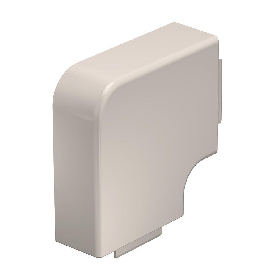 Deksel platte hoek 40x90mm polyvinylchlorid creme wit VVE=2