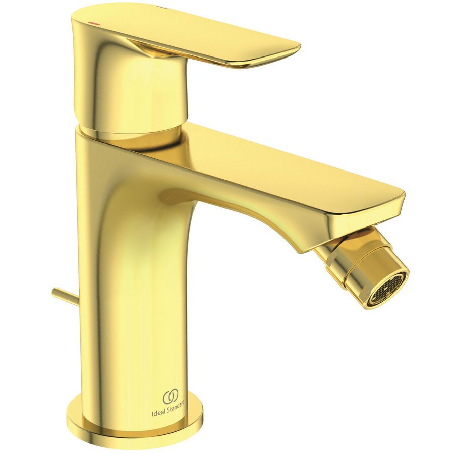 Connect Air bidetmengkraan met waste brushed gold (mat goudkleurig)