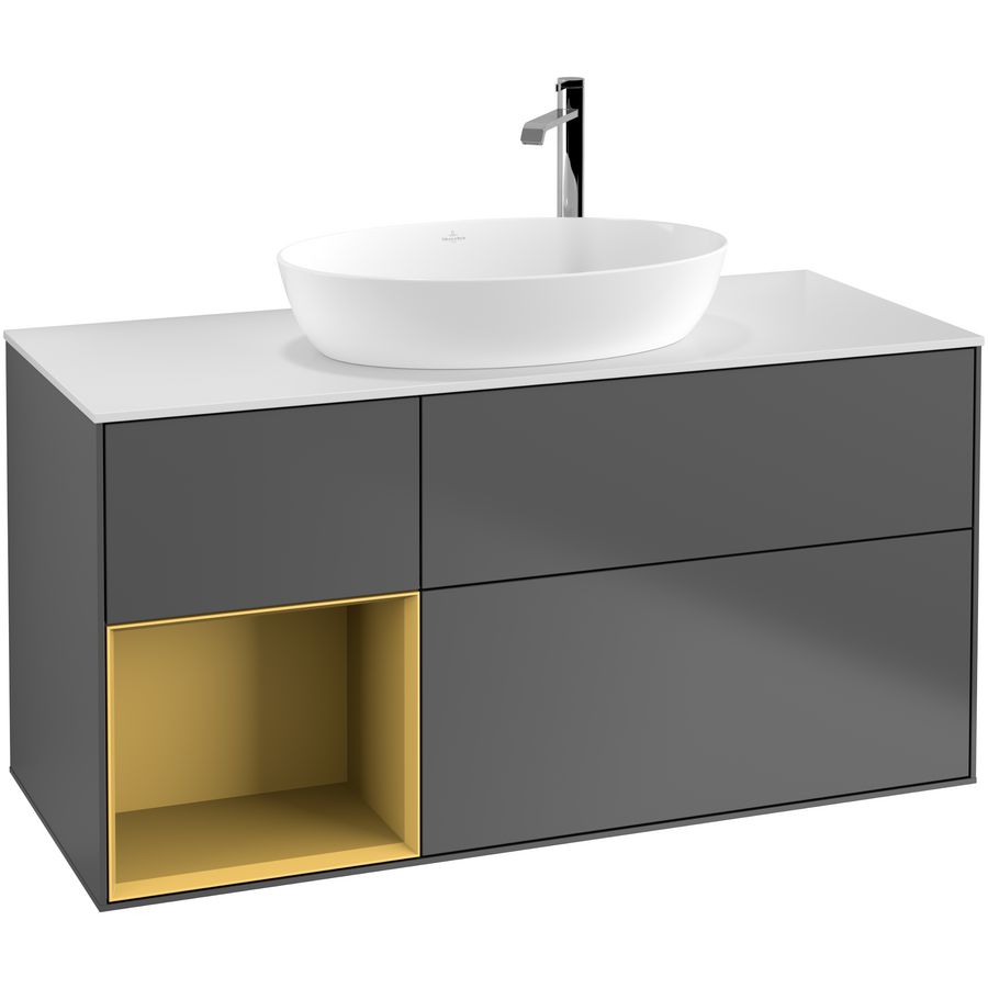 Wastafelonderkast Finion 1200x603x501mm Antr. Matt Lacquer G941HFGK