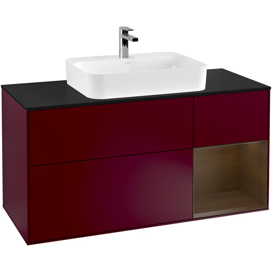 Wastafelonderkast Finion 1200x603x501mm Peony Matt Lacquer G422GNHB