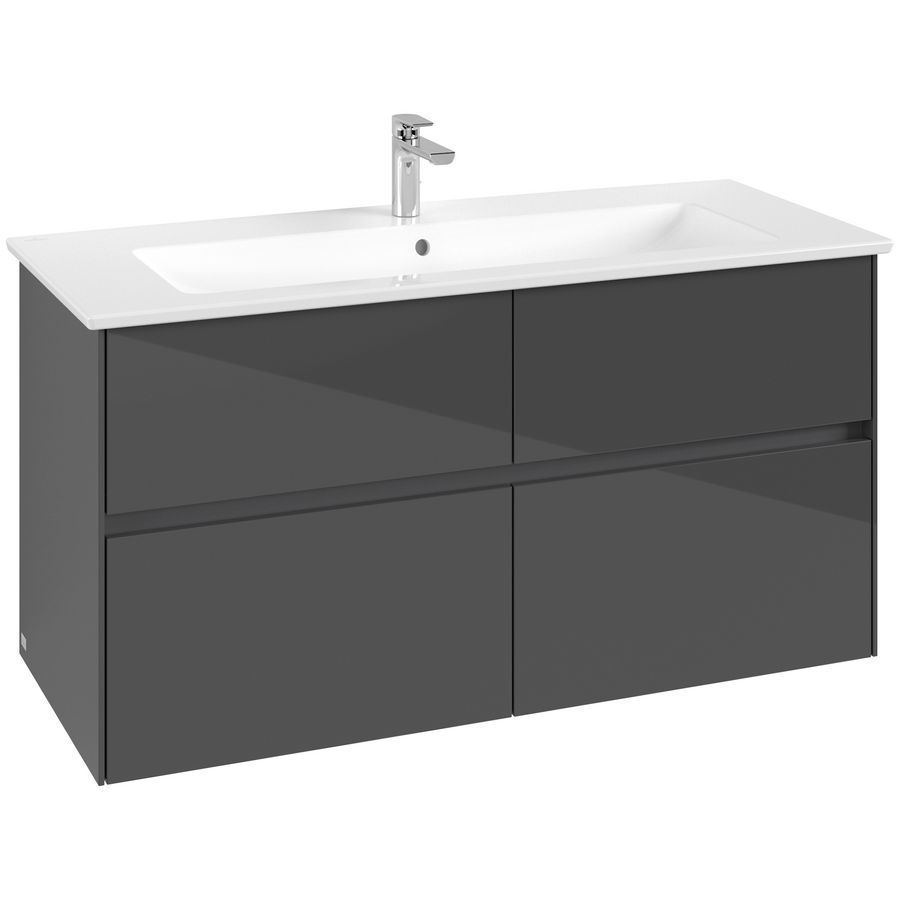 Wastafelonderkast Collaro 1161x610x480mm Glossy Grey C14600FP