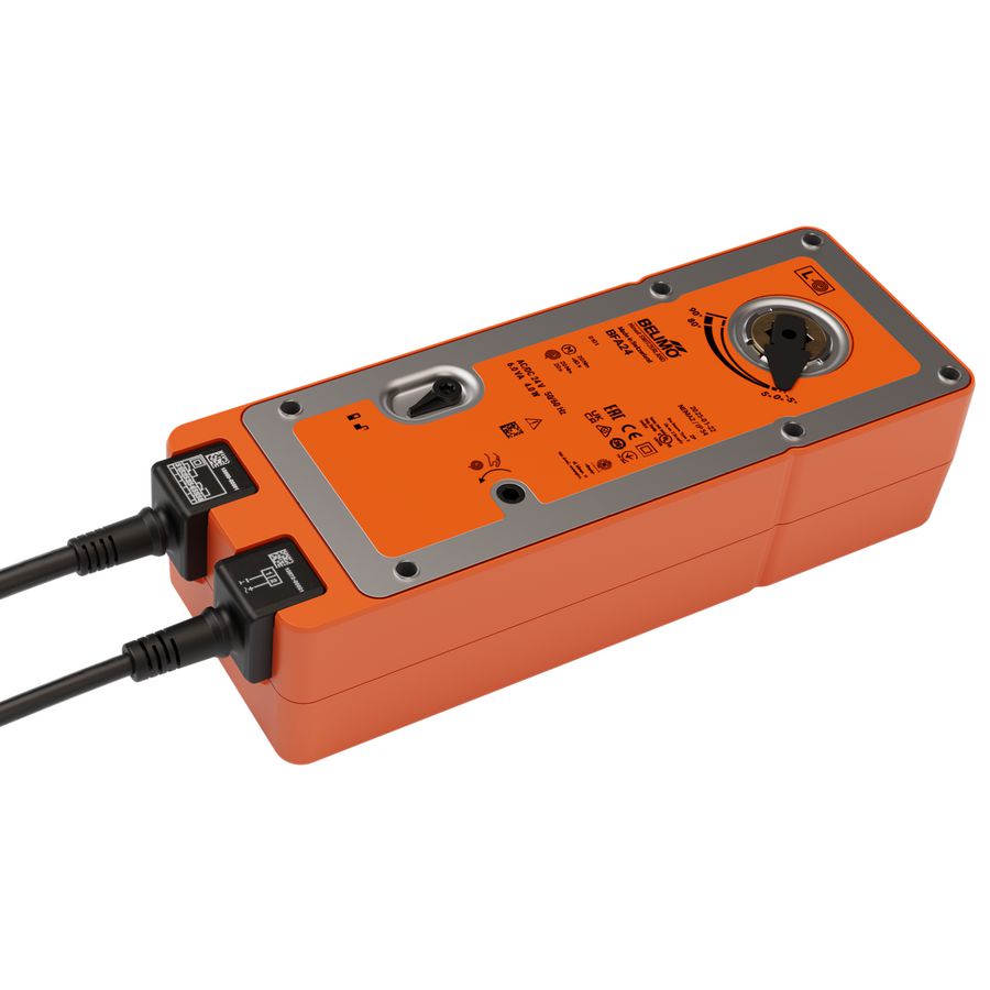 Brandklepaandrijving, 20 Nm, AC 230 V, open/dicht, 60 s, 2x SPDT