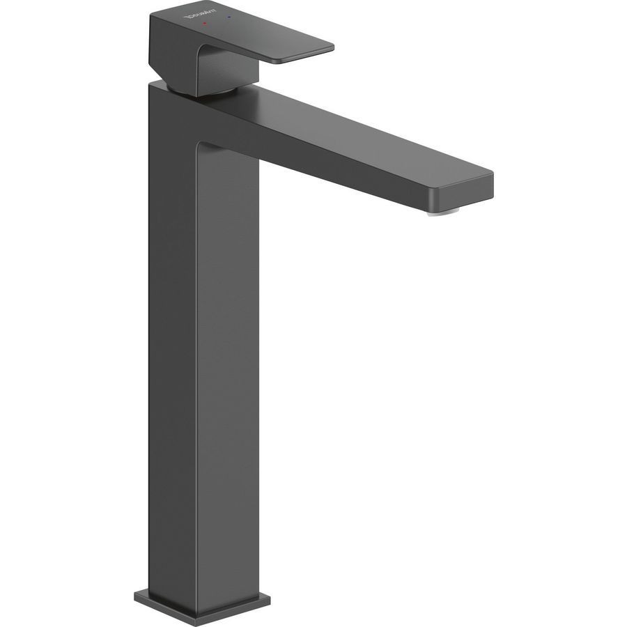 Manhattan 1-hendel wastafelmengkraan XL highriser zwart M 48x220x288mm