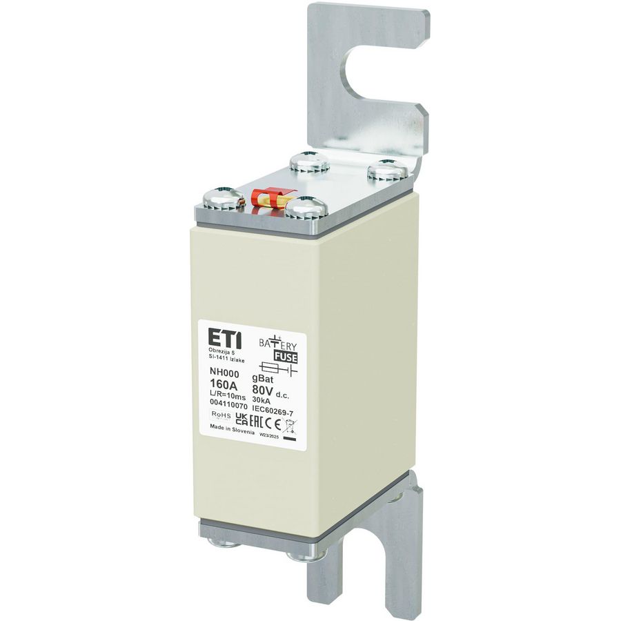 Zekering NHS000L gBat 160A/80V DC 4110070 VVE=3