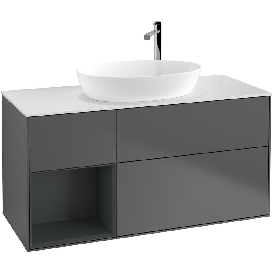 Wastafelonderkast Finion 1200x603x501mm Antr. Matt Lacquer G941HGGK
