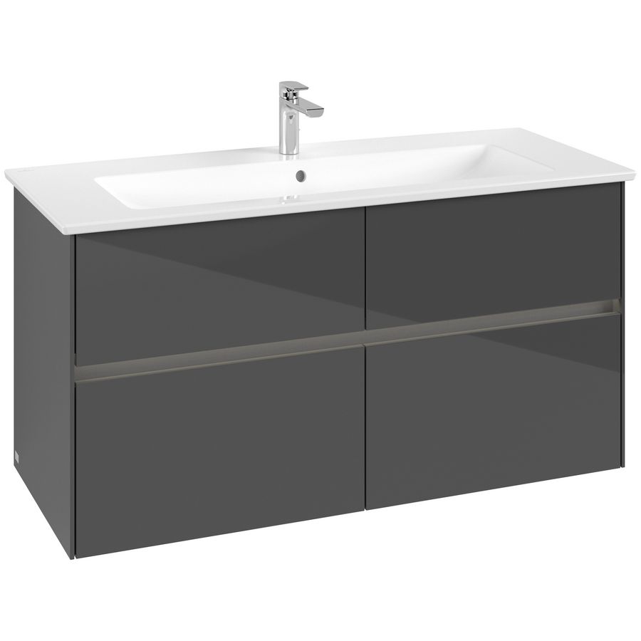 Wastafelonderkast Collaro 1161x610x480mm Glossy Grey C146B0FP