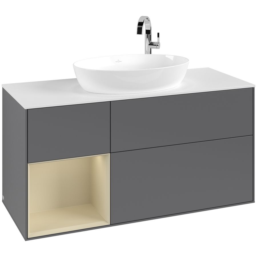 Wastafelonderkast Finion 1200x603x501mm Antr. Matt Lacquer G941HJGK