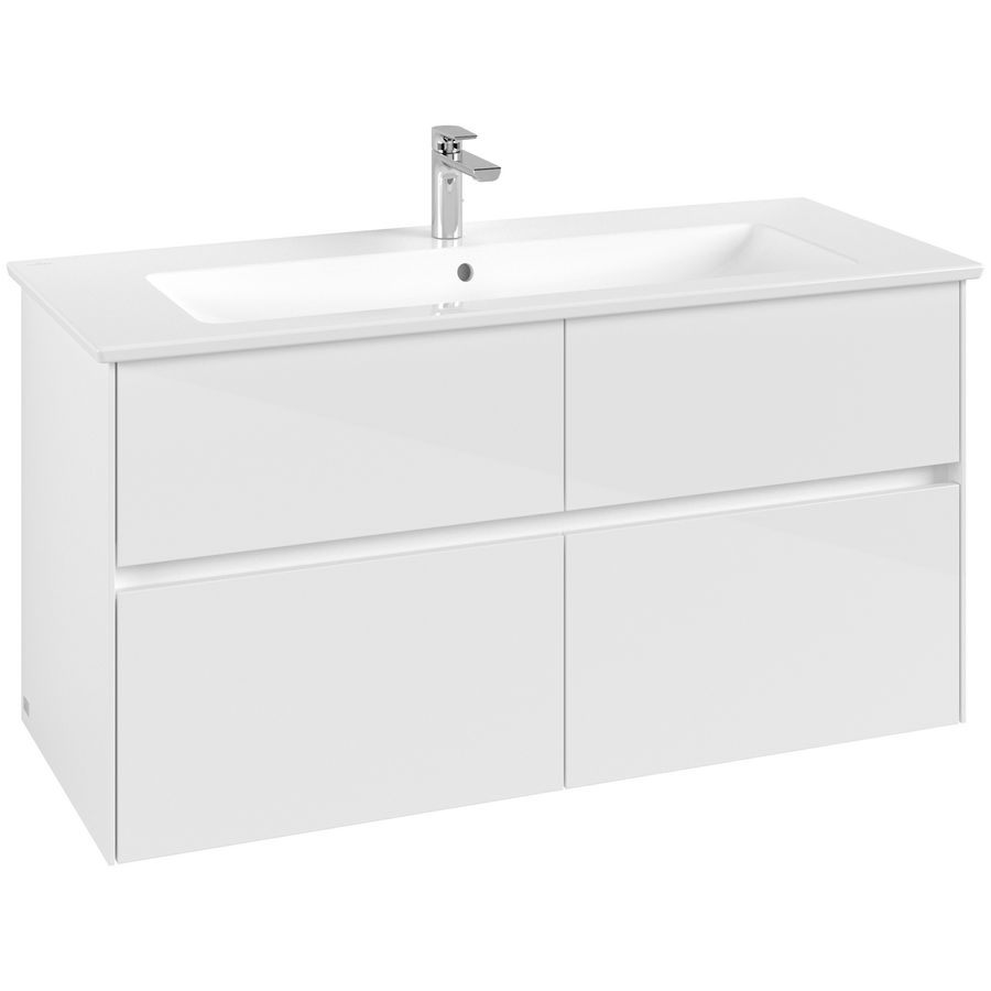Wastafelonderkast Collaro 1161x610x480mm Glossy White C14600DH