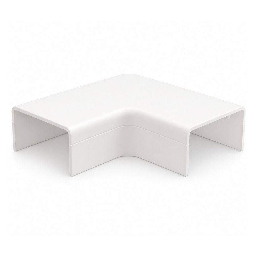 Zak a 2st. Plattebocht met bodemstuk 25x13mm Systeem25 wit