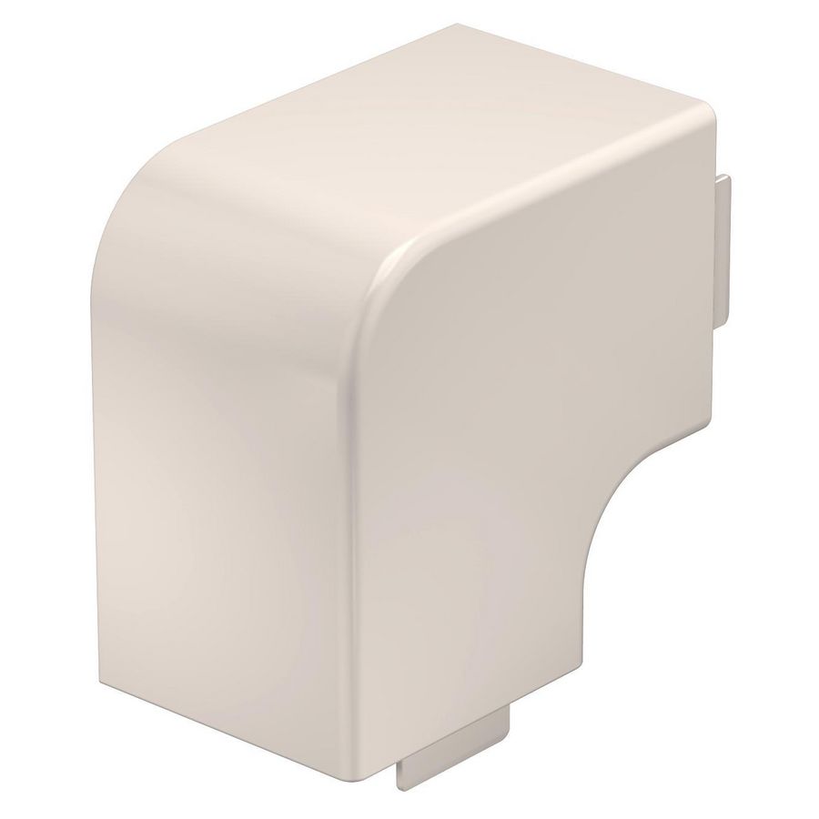 Deksel platte hoek 60x60mm polyvinylchlorid creme wit VVE=2
