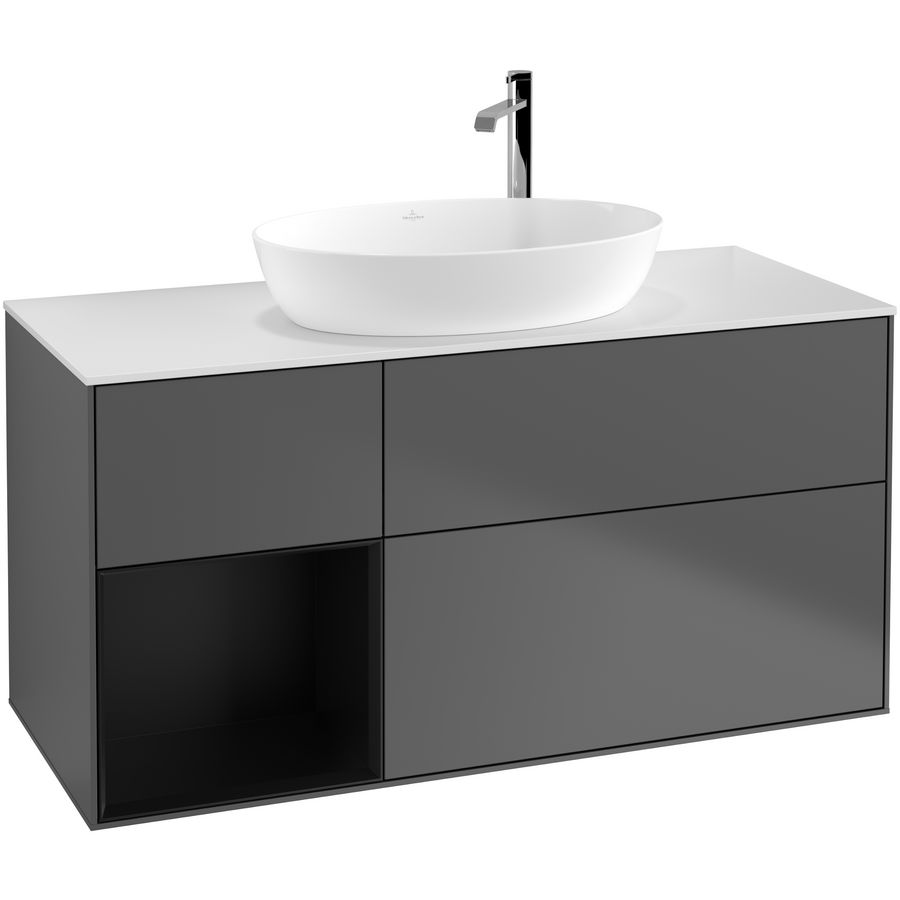 Wastafelonderkast Finion 1200x603x501mm Antr. Matt Lacquer G941PDGK