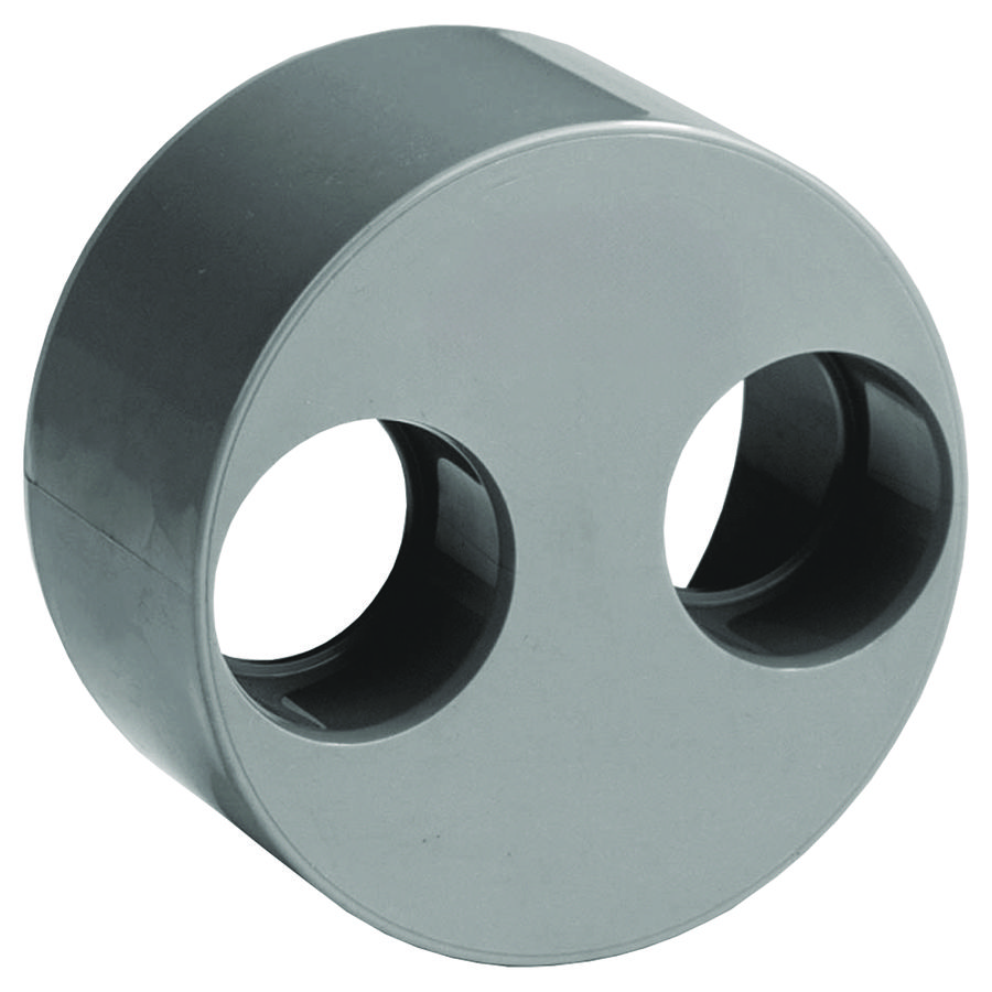 Wadal PVC lijm inzetverloopring 110x40x40mm (dubbel) grijs