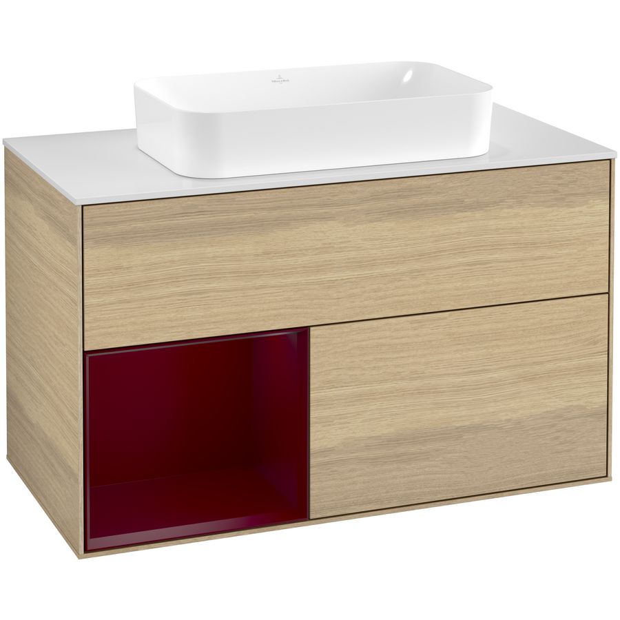 Wastafelonderkast Finion 1000x603x501mm Oak Veneer G651HBPC