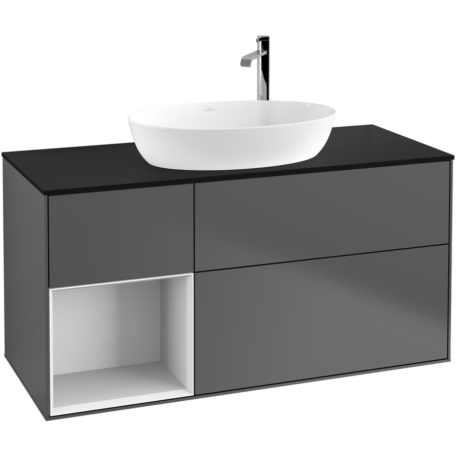 Wastafelonderkast Finion 1200x603x501mm Antr. Matt Lacquer G942GFGK