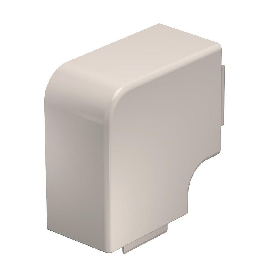 Deksel platte hoek 60x90mm polyvinylchlorid creme wit VVE=2