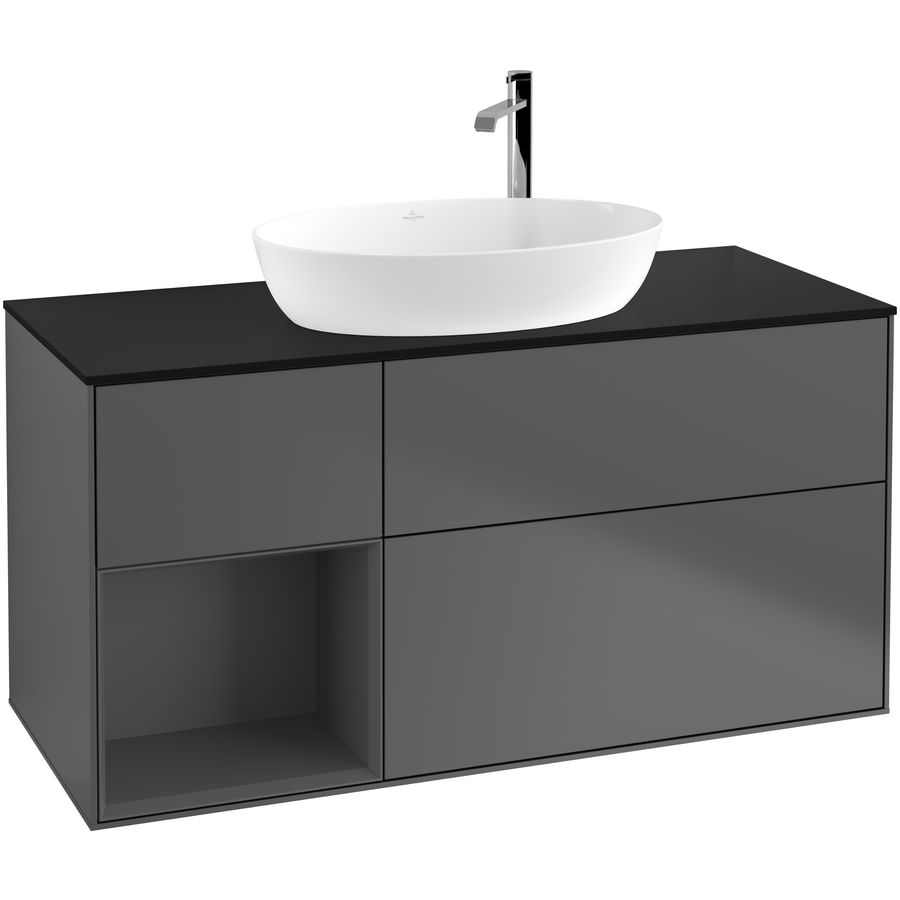 Wastafelonderkast Finion 1200x603x501mm Antr. Matt Lacquer G942GKGK