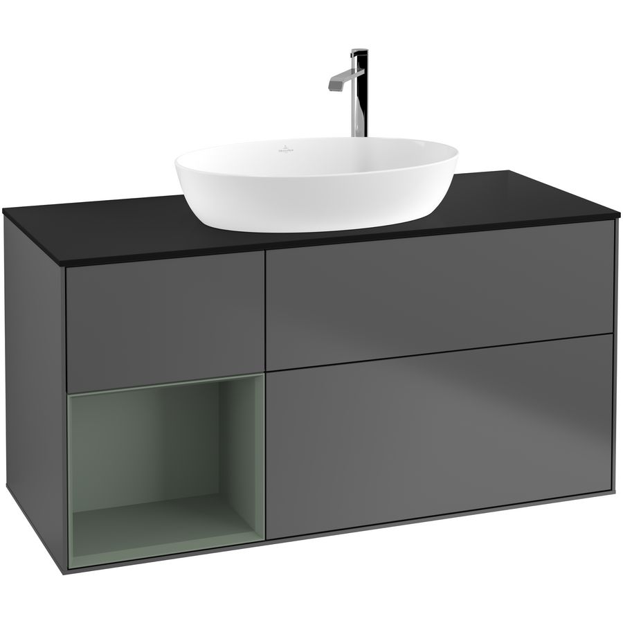 Wastafelonderkast Finion 1200x603x501mm Antr. Matt Lacquer G942GMGK