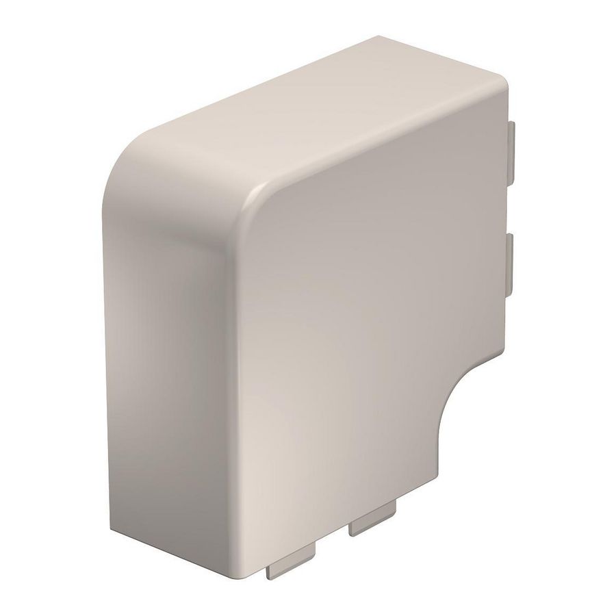 Deksel platte hoek 60x110mm polyvinylchlorid creme wit VVE=2
