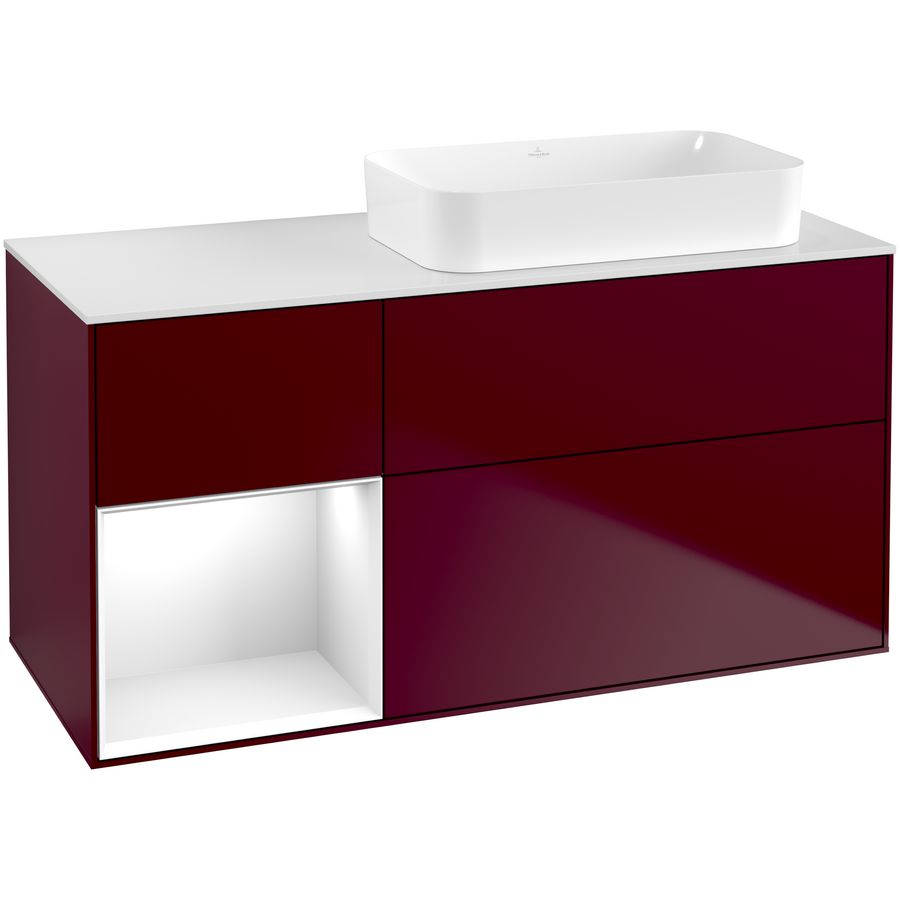 Wastafelonderkast Finion 1200x603x501mm Peony Matt Lacquer G681GFHB