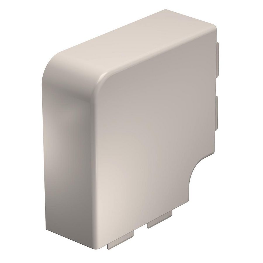 Deksel platte hoek 60x130mm polyvinylchlorid creme wit VVE=2