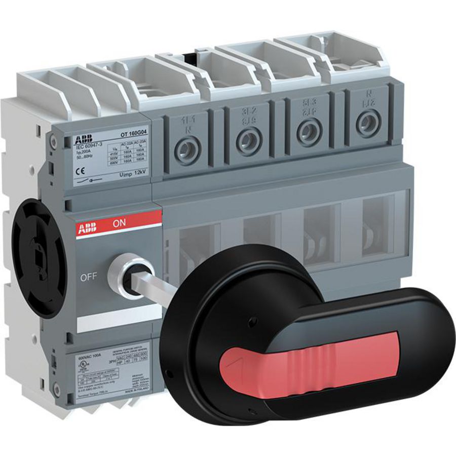 Lastscheider 4P 160 A incl. zwarte knop as 1SCA135140R1001