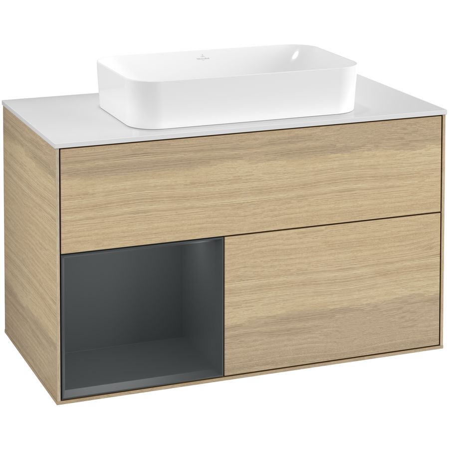 Wastafelonderkast Finion 1000x603x501mm Oak Veneer G651HGPC