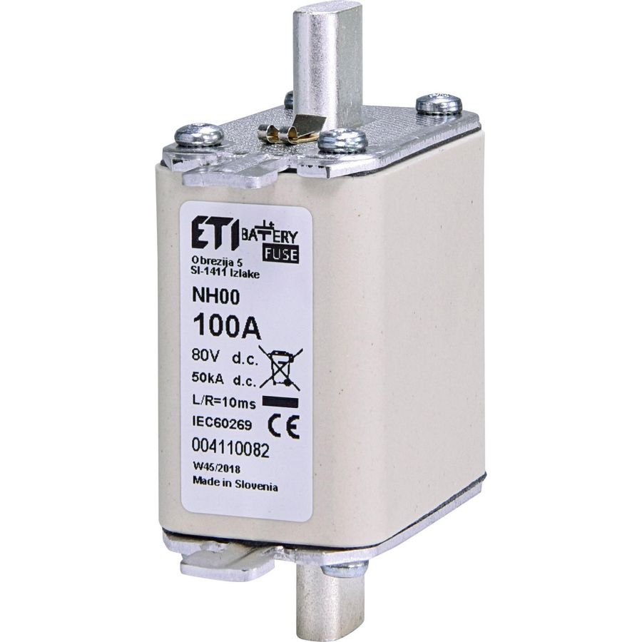 Zekering NH00 gBat 100A/80V DC 4110082 VVE=3