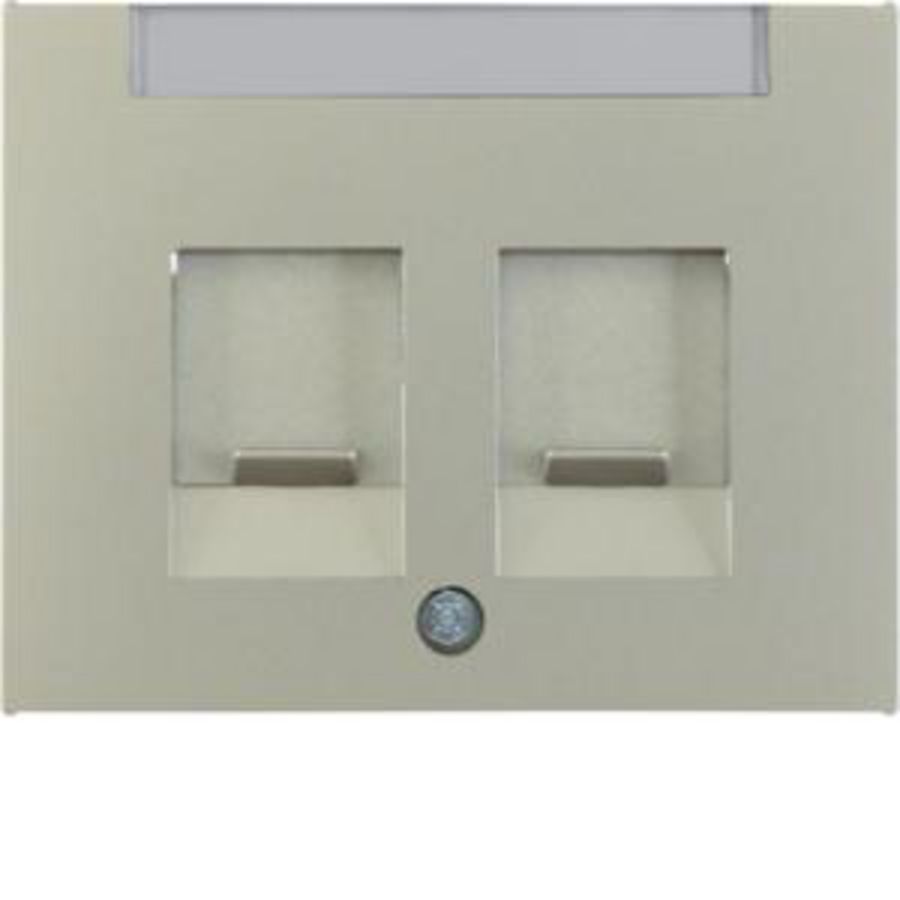 Centraaldoos RJ-datacontactd. 2v berker K.1/K.5 edelstaal