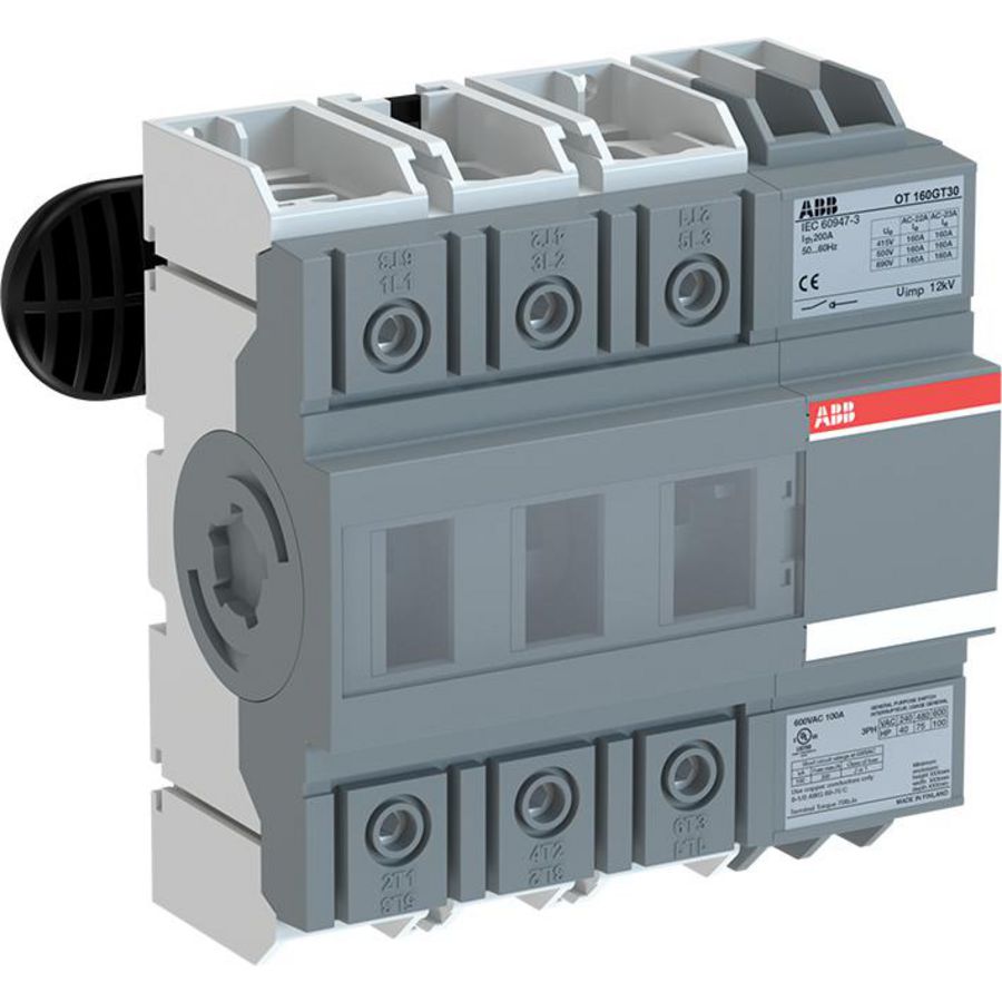 Lastscheider 3P 160 A door montage inclusief bediening